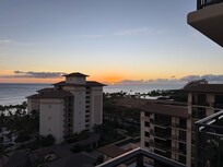 View of sunset from lanai