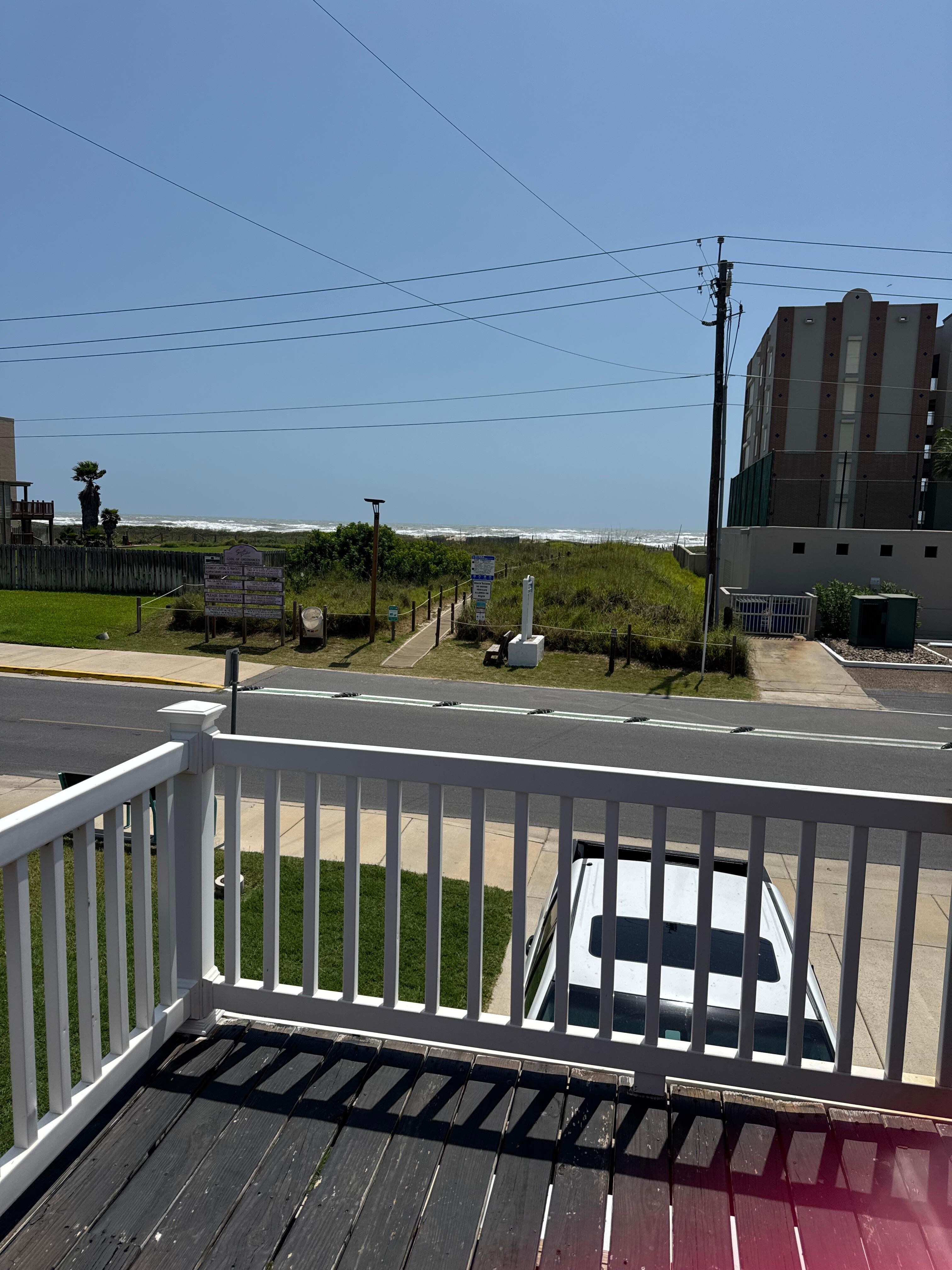 Our view from the porch on the windy day. 