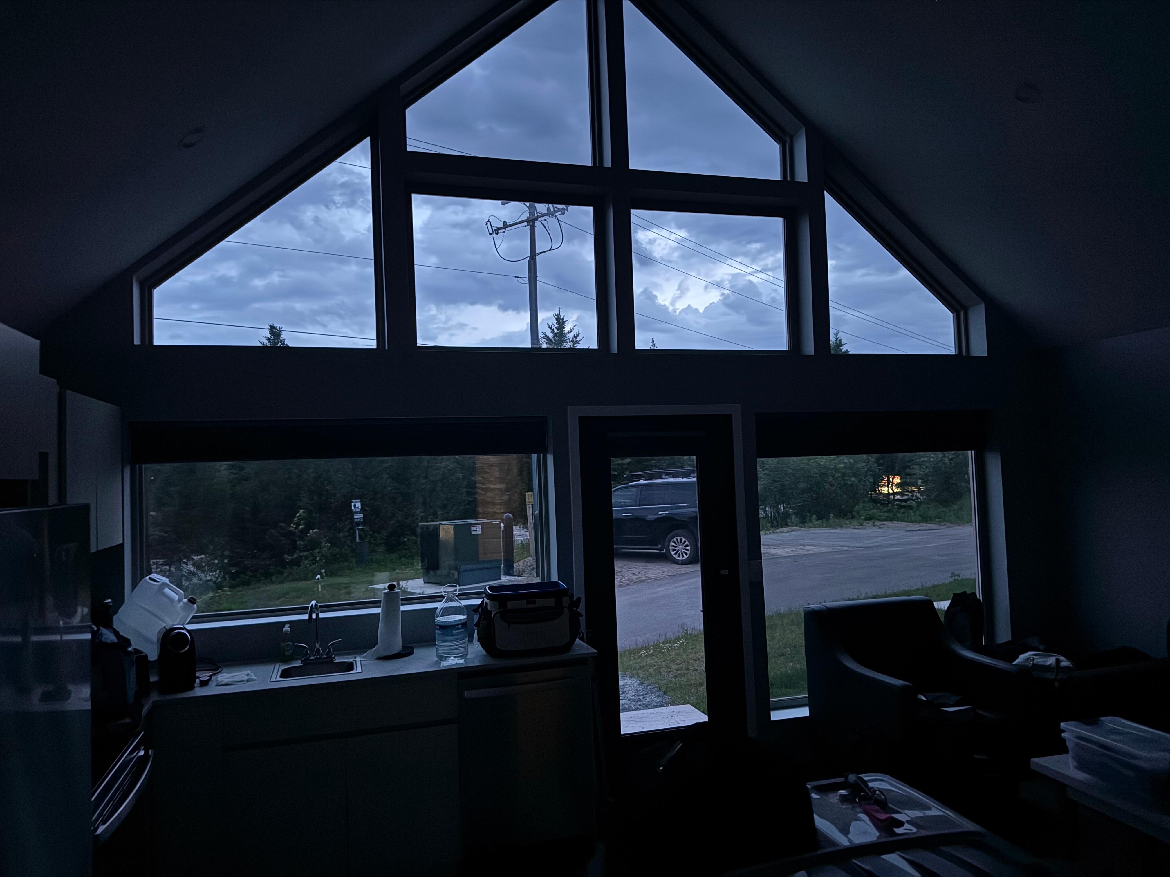 View in the morning (and yes all the windows (except for the the top ones) all close for instant privacy