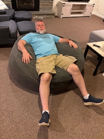 A very tired Dad chillin