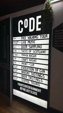 Schedule of activities available at the hotel.