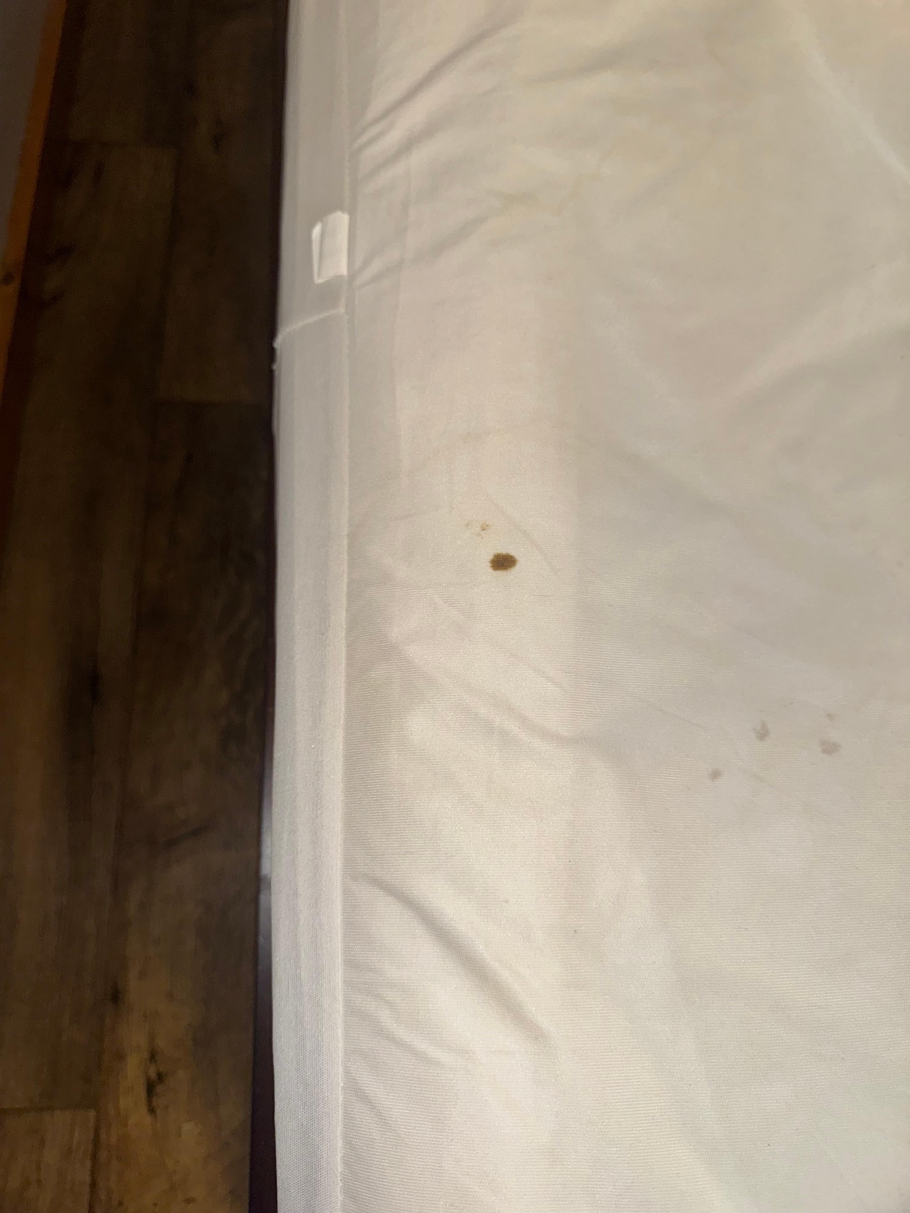 Stains on the bed