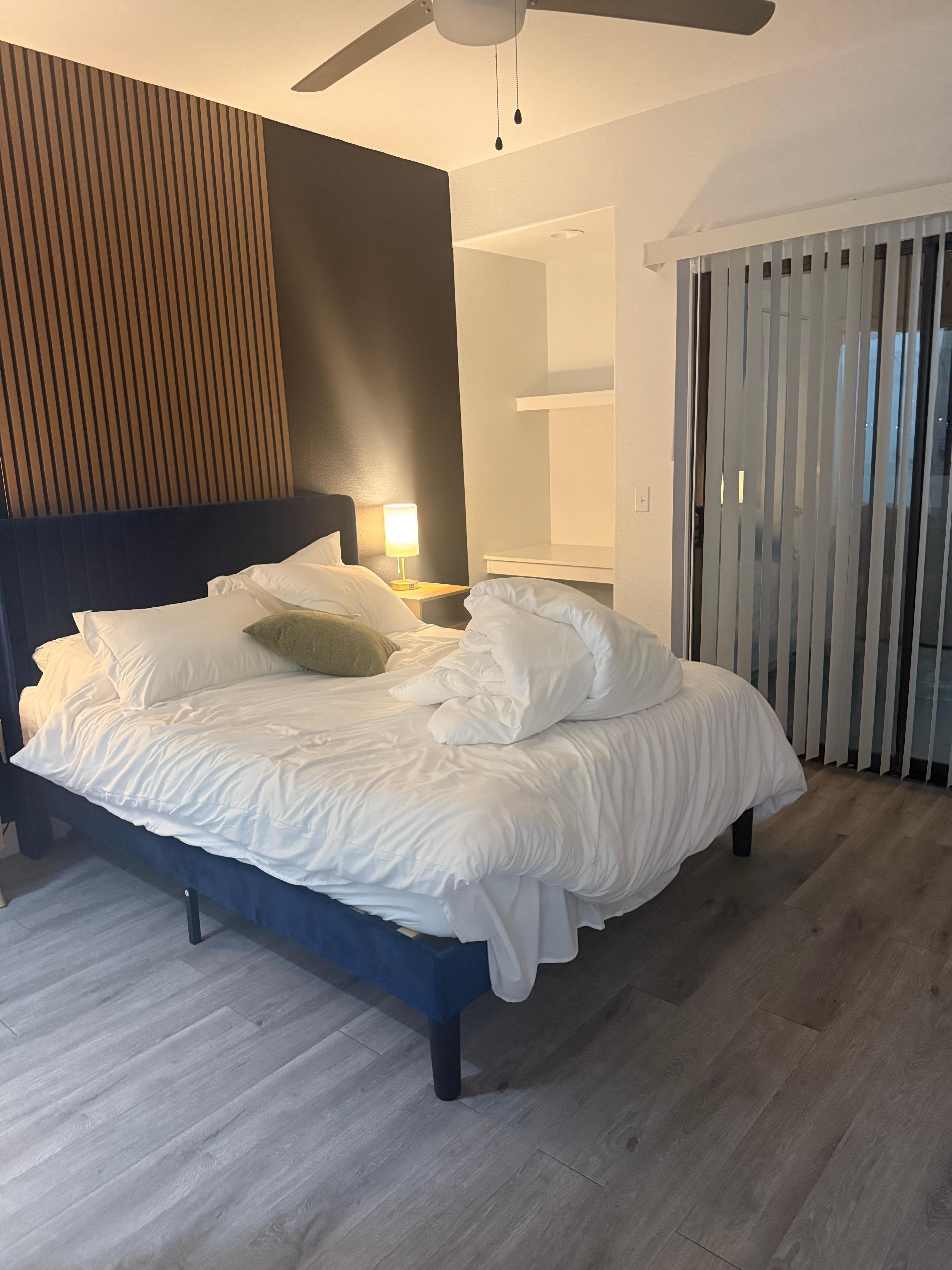 Undone bed, upon checking in