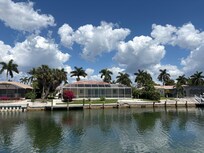 View from the pool deck looking at the canal.