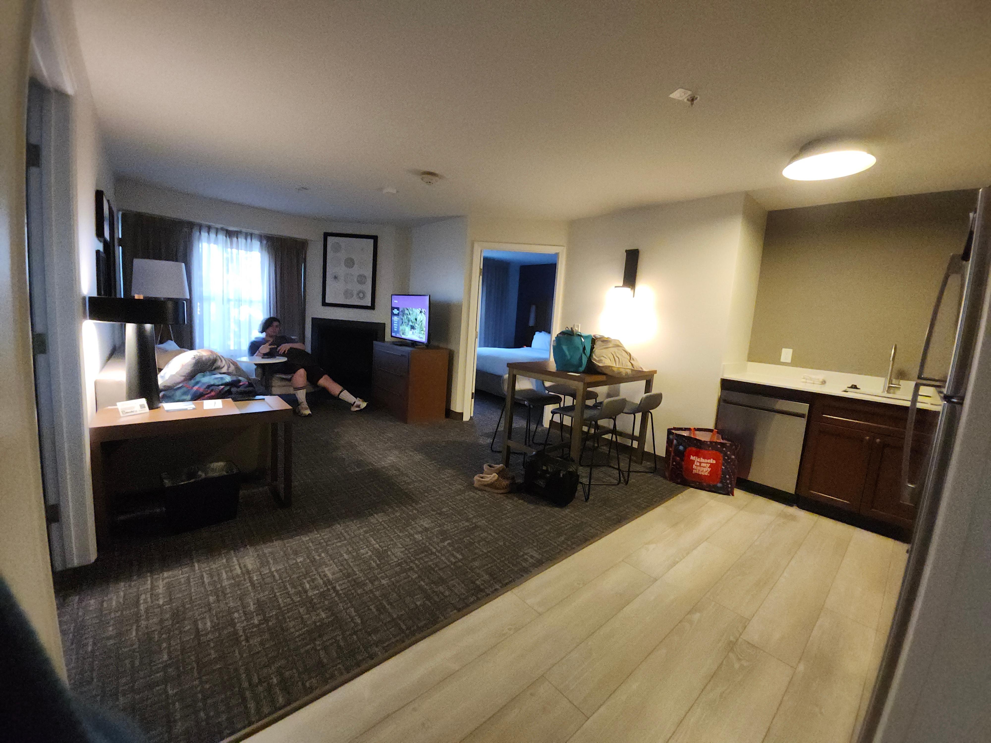 livingroom of a 2 bed suite  .