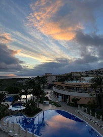 Beautiful pool area. Pool is heated