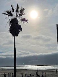 Relax on a comfortable terrace with front seat view on beach activities