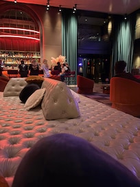 Plenty of room to spread out and talk in bar area.