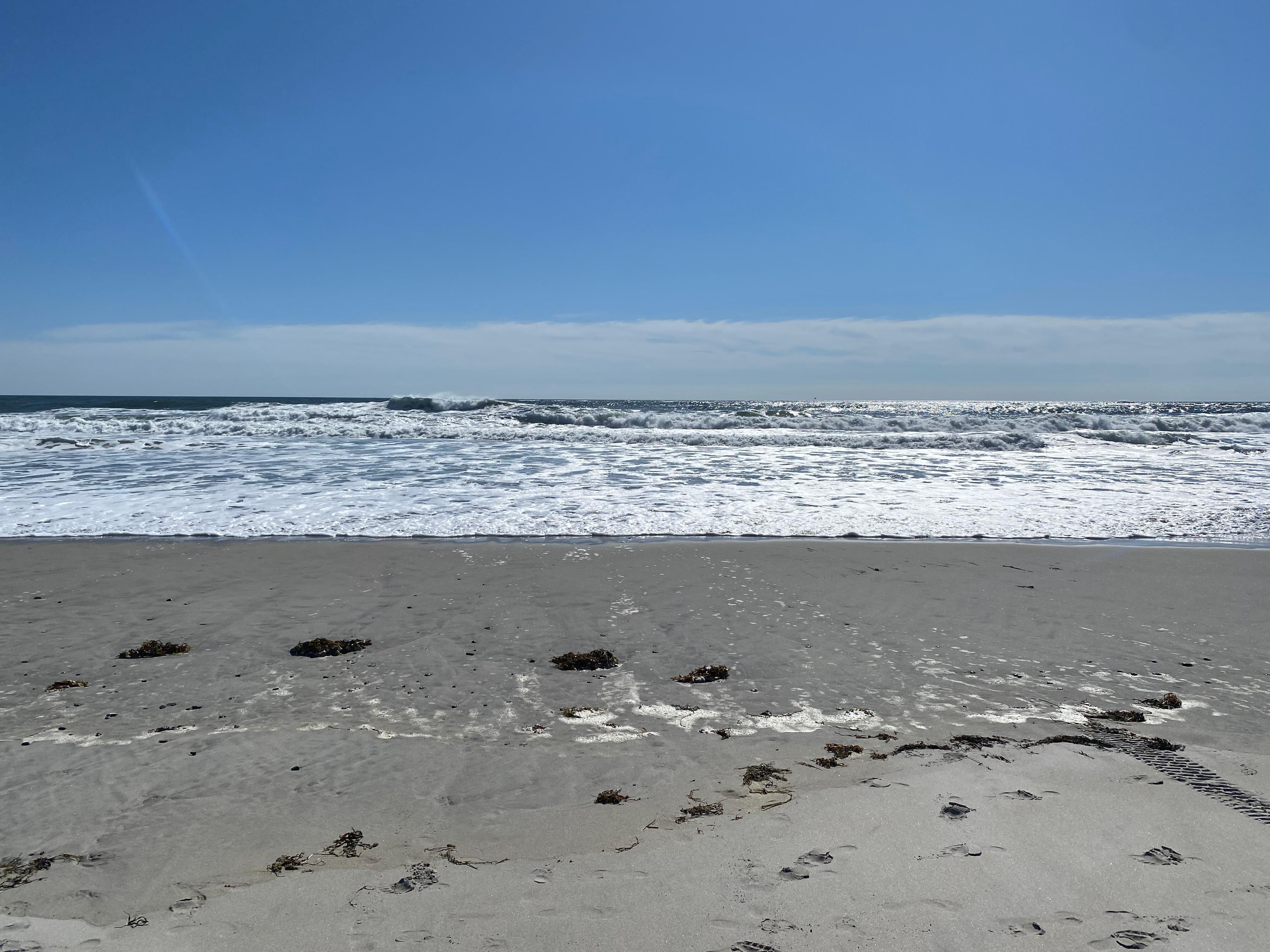 Waves from Hurricane Erin, the beach was still great!