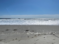 Waves from Hurricane Erin, the beach was still great!