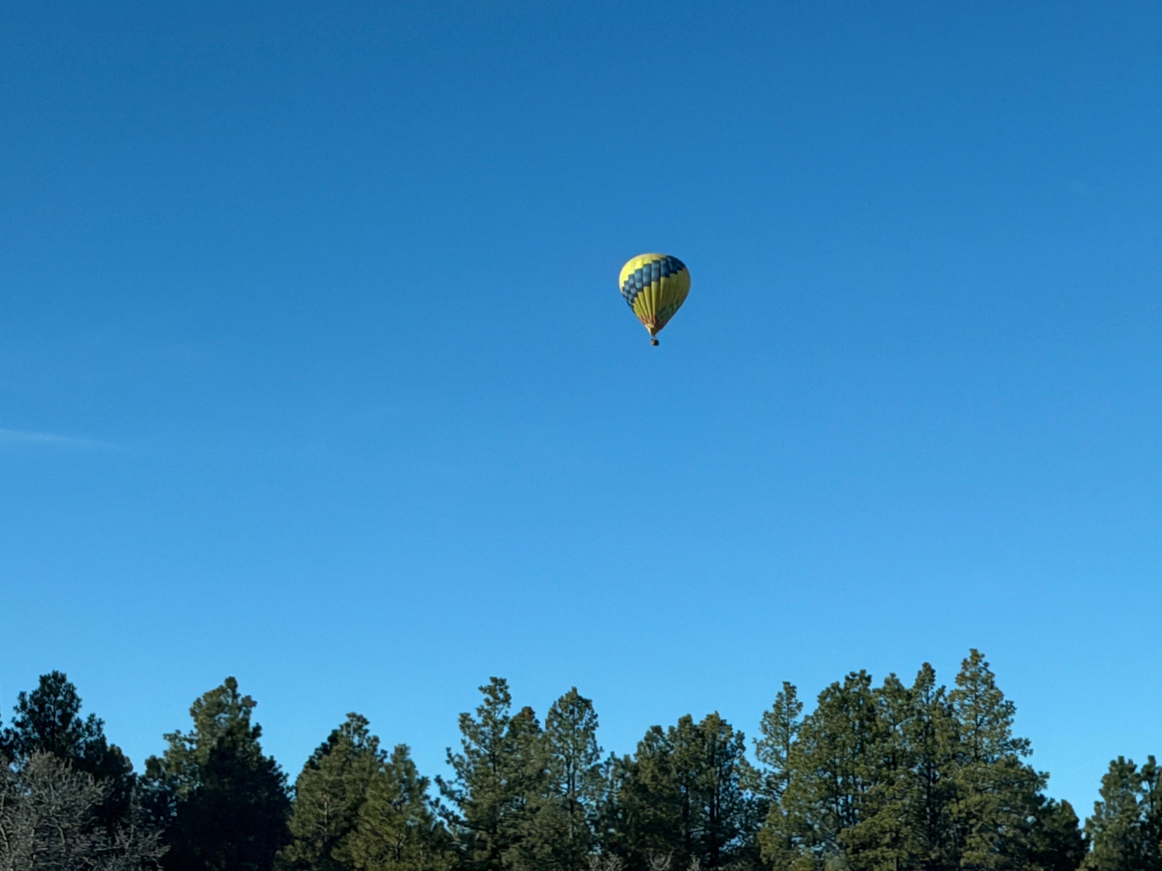 We saw a balloon from the condo parking lot two mornings in a row. 