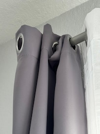 Curtains werenât even hung correctly