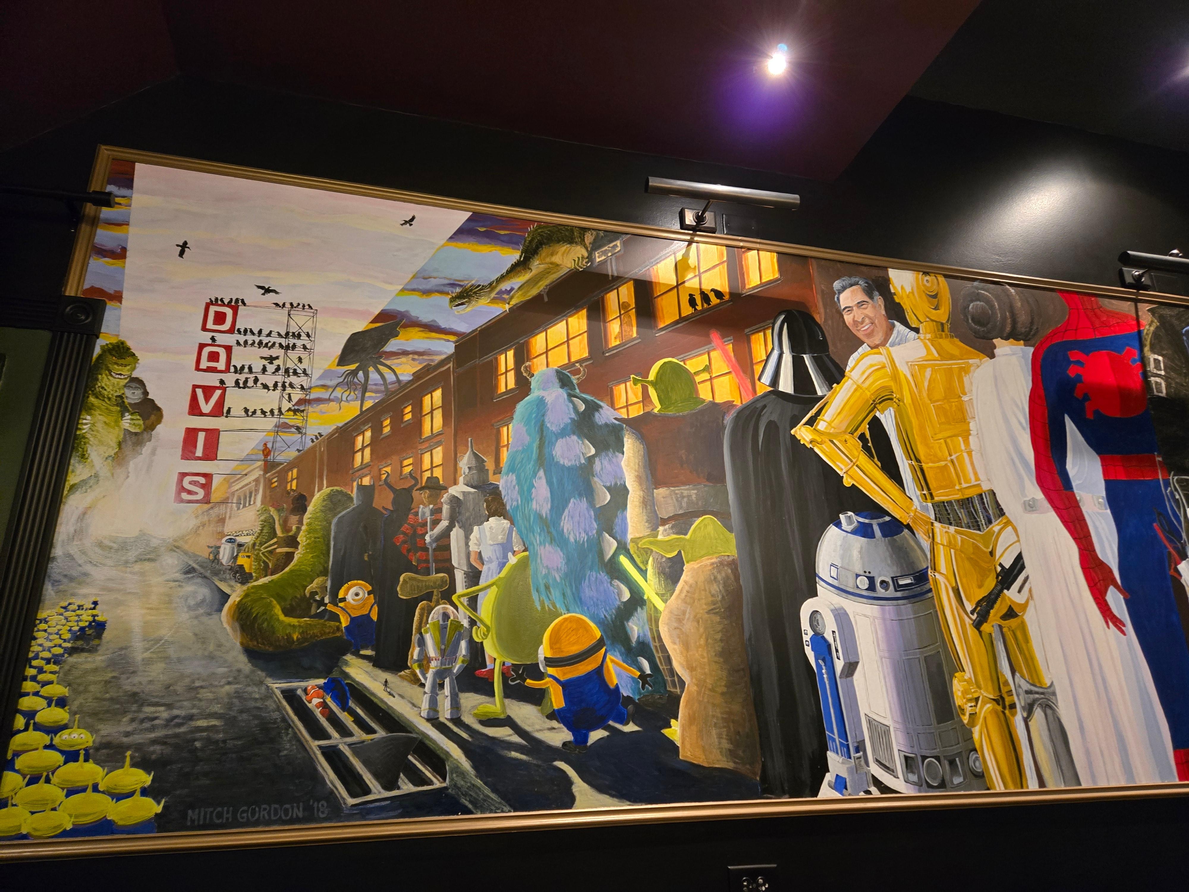 The Davis Theatre where you can catch a movie. Right across the street from the apartment