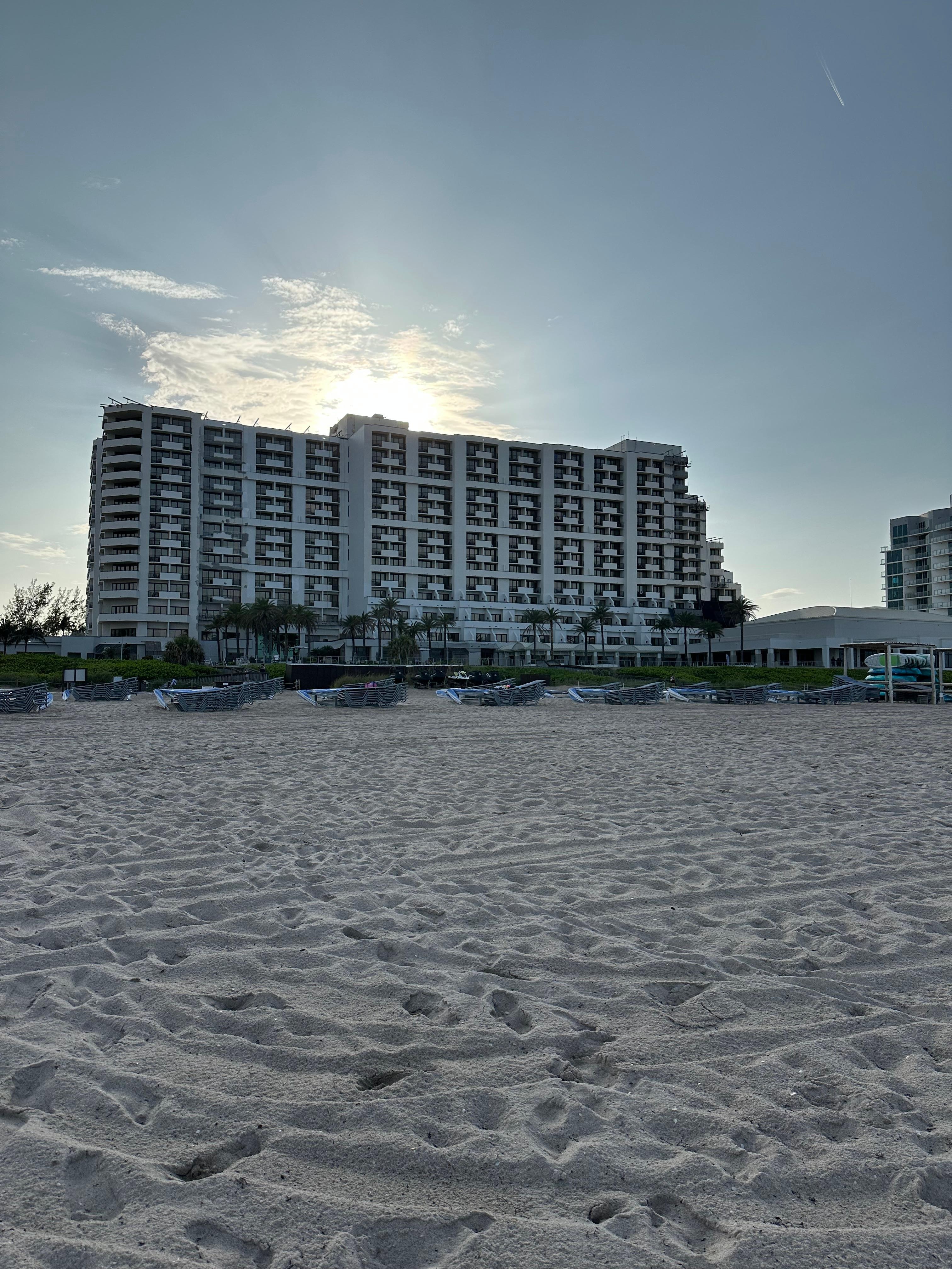 sunset at hotel