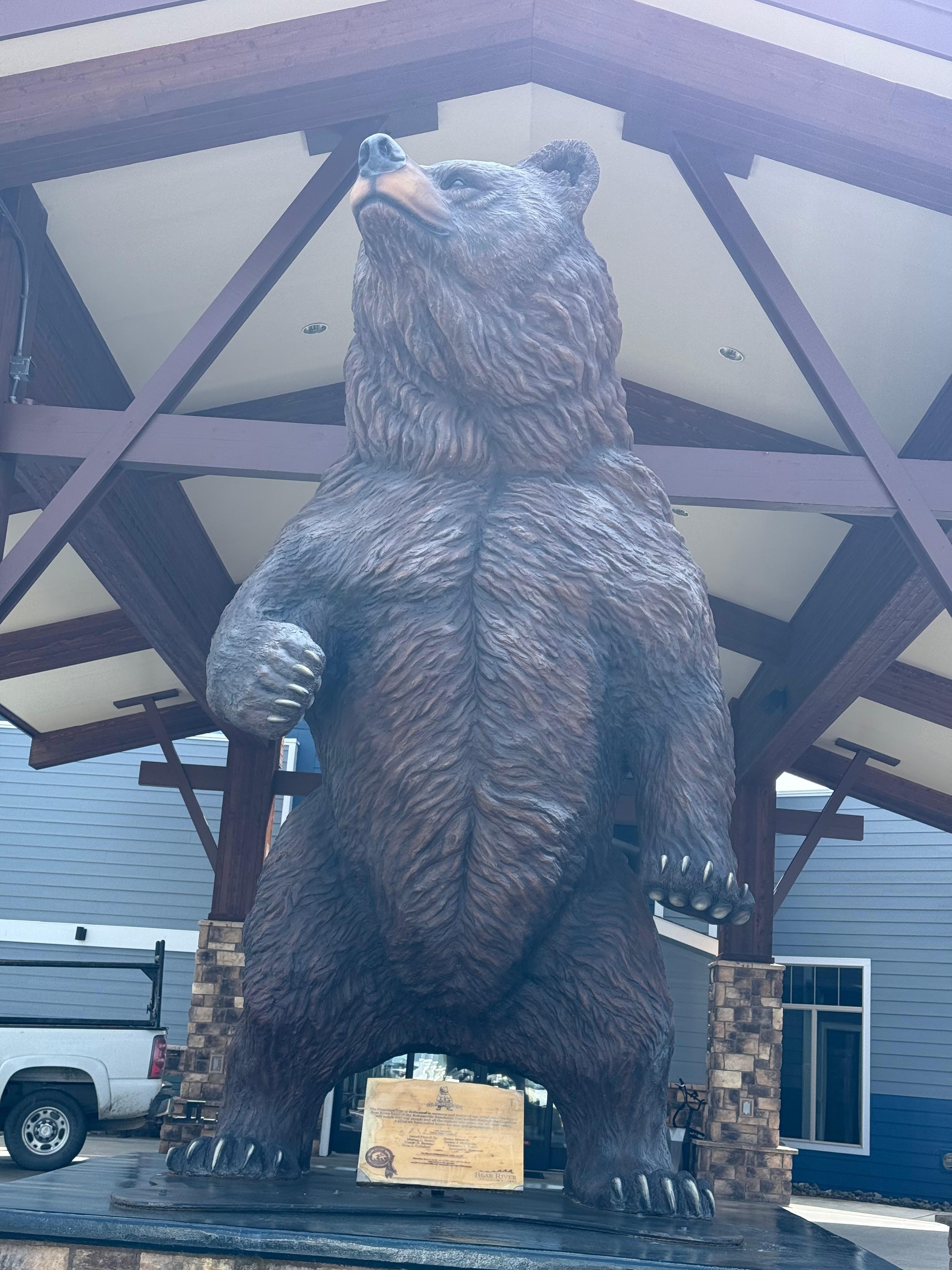 Huge bear in front of main lobby!