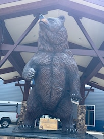 Huge bear in front of main lobby!