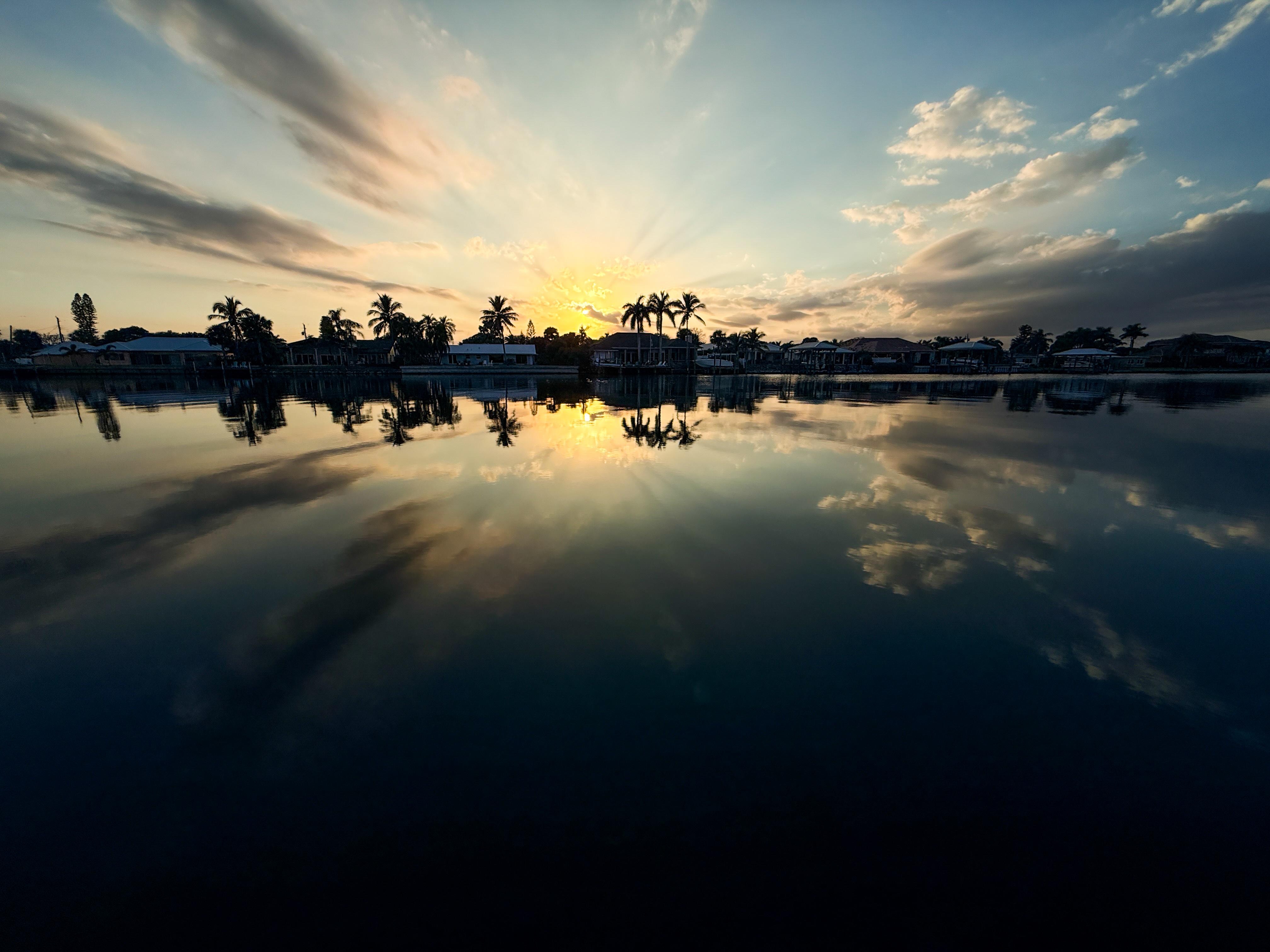 Sunset from the dock. 