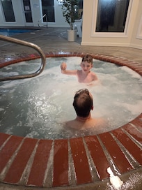 Fun at the pool and hot tub