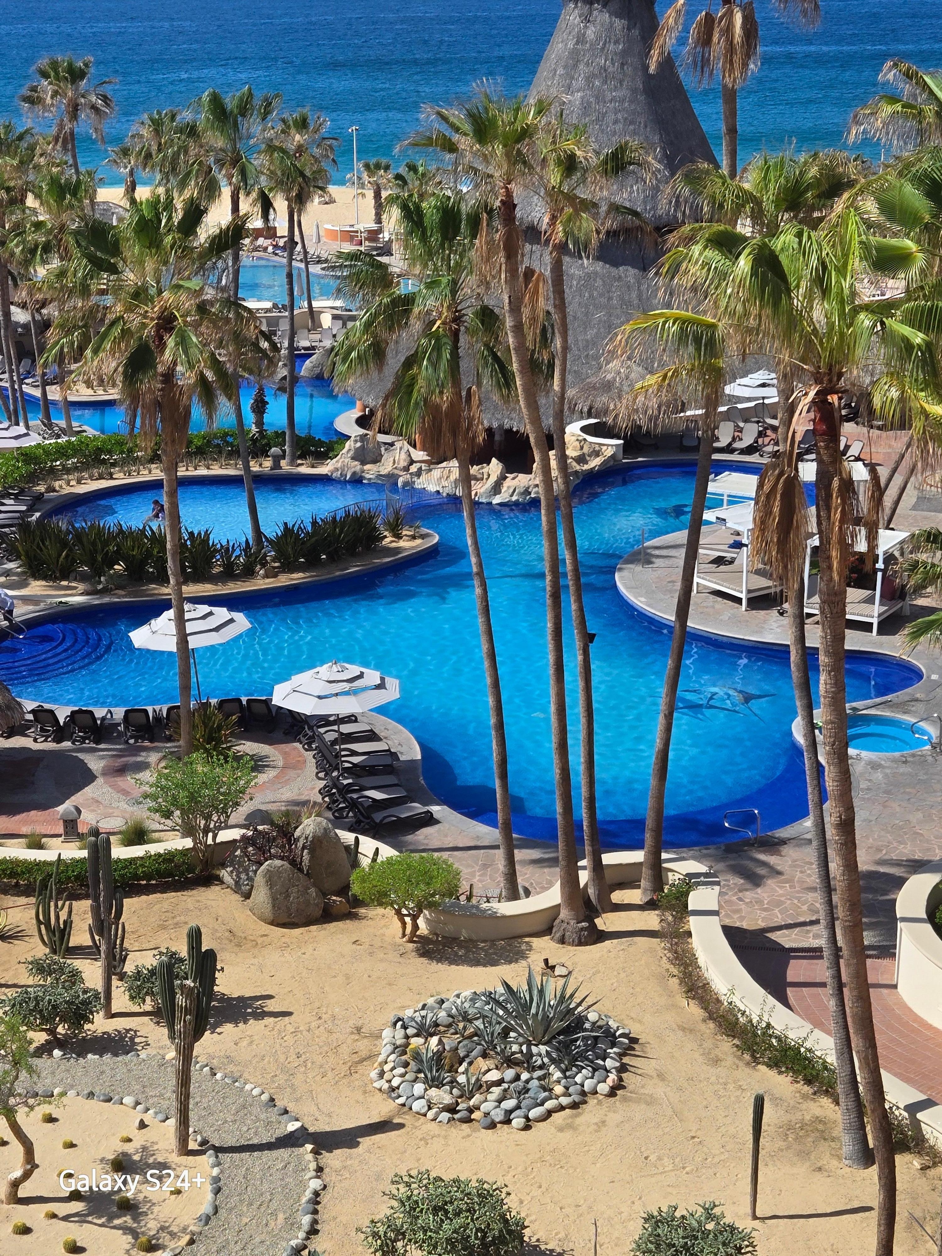 View of pool from balcony 5th floor