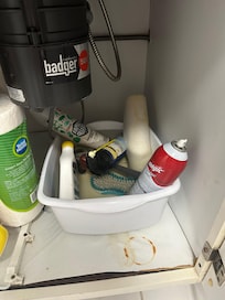 Leak under kitchen sink never taken care of