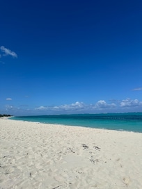 Beautiful beach a short walk away.