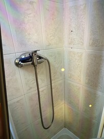 No place for soap in the shower