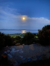 Full moon and stars galore