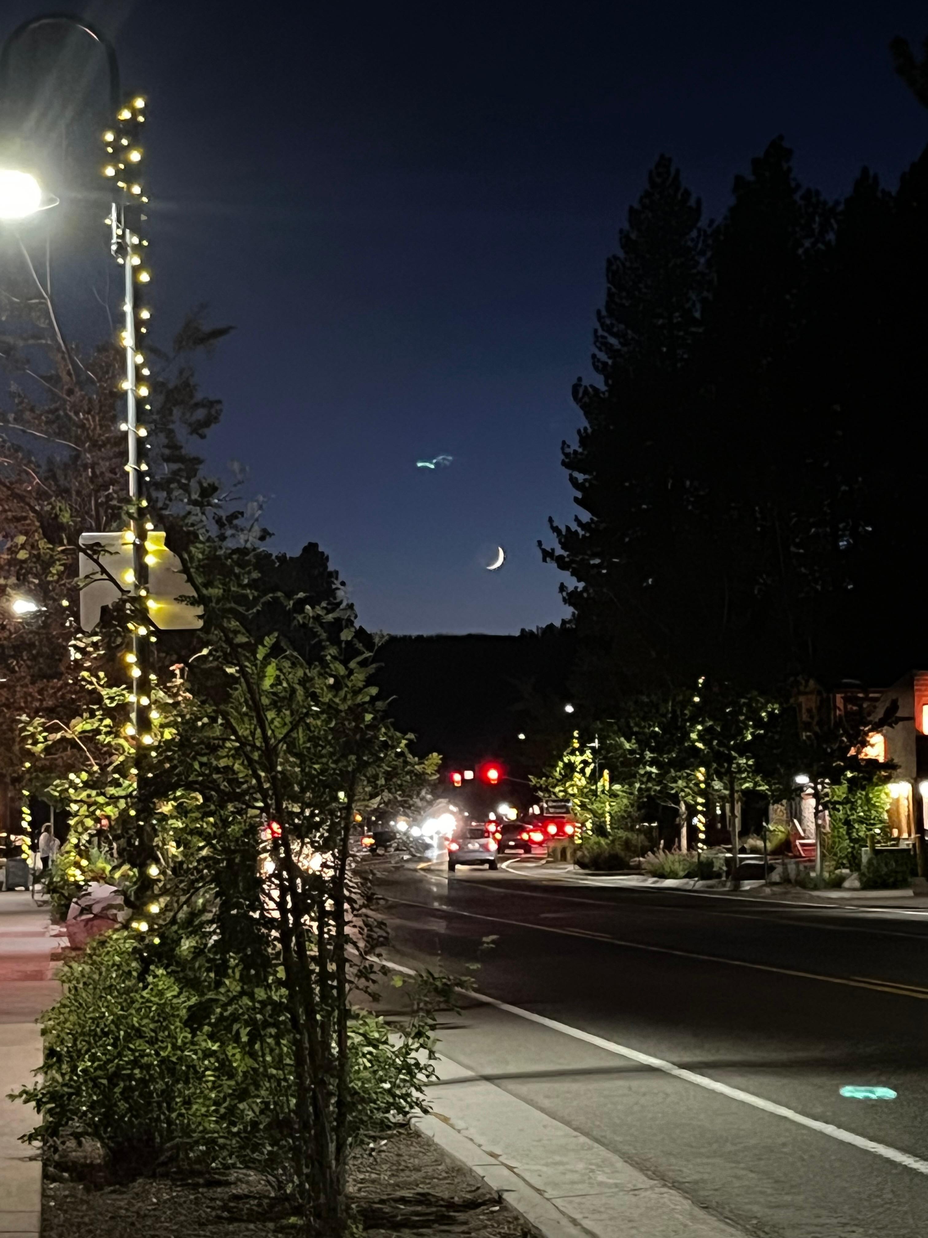 Kings Beach at night