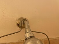 Hair on shower wall