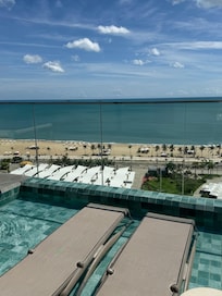 Vista do último andar onde tem a piscina