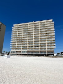 Building from the shoreline.