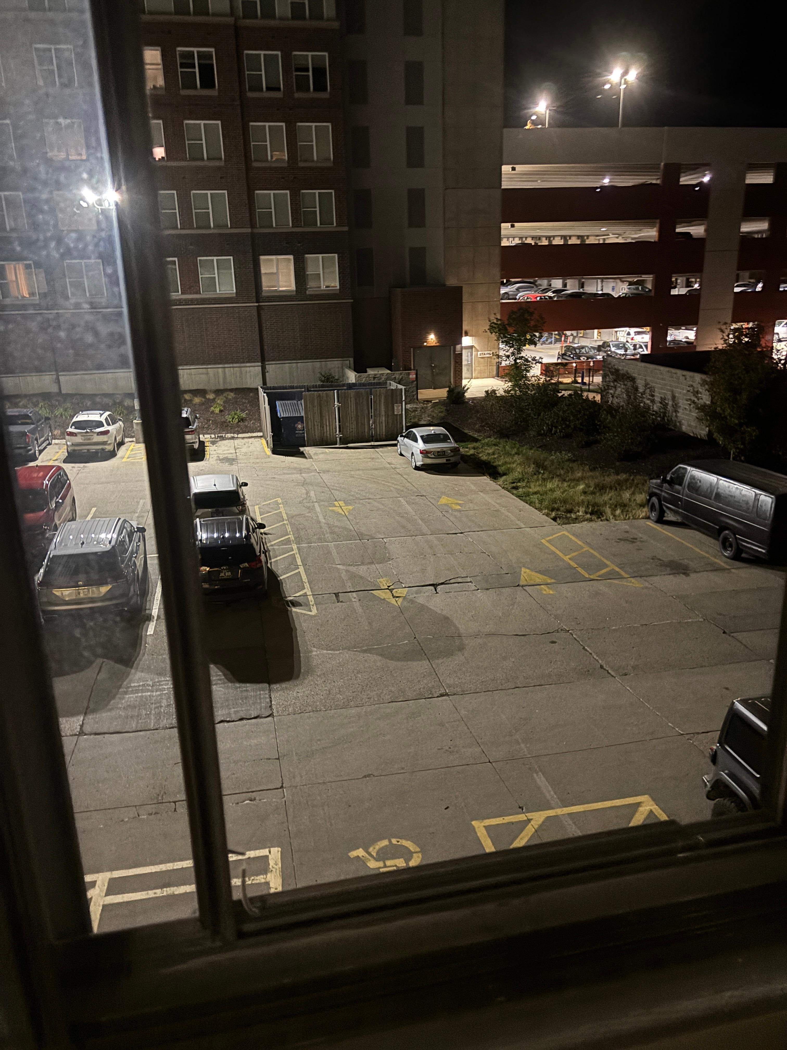 This is the third floor window that we had to open and there’s absolutely no screen on it. Pretty sure that’s violation of every safety code ever written.