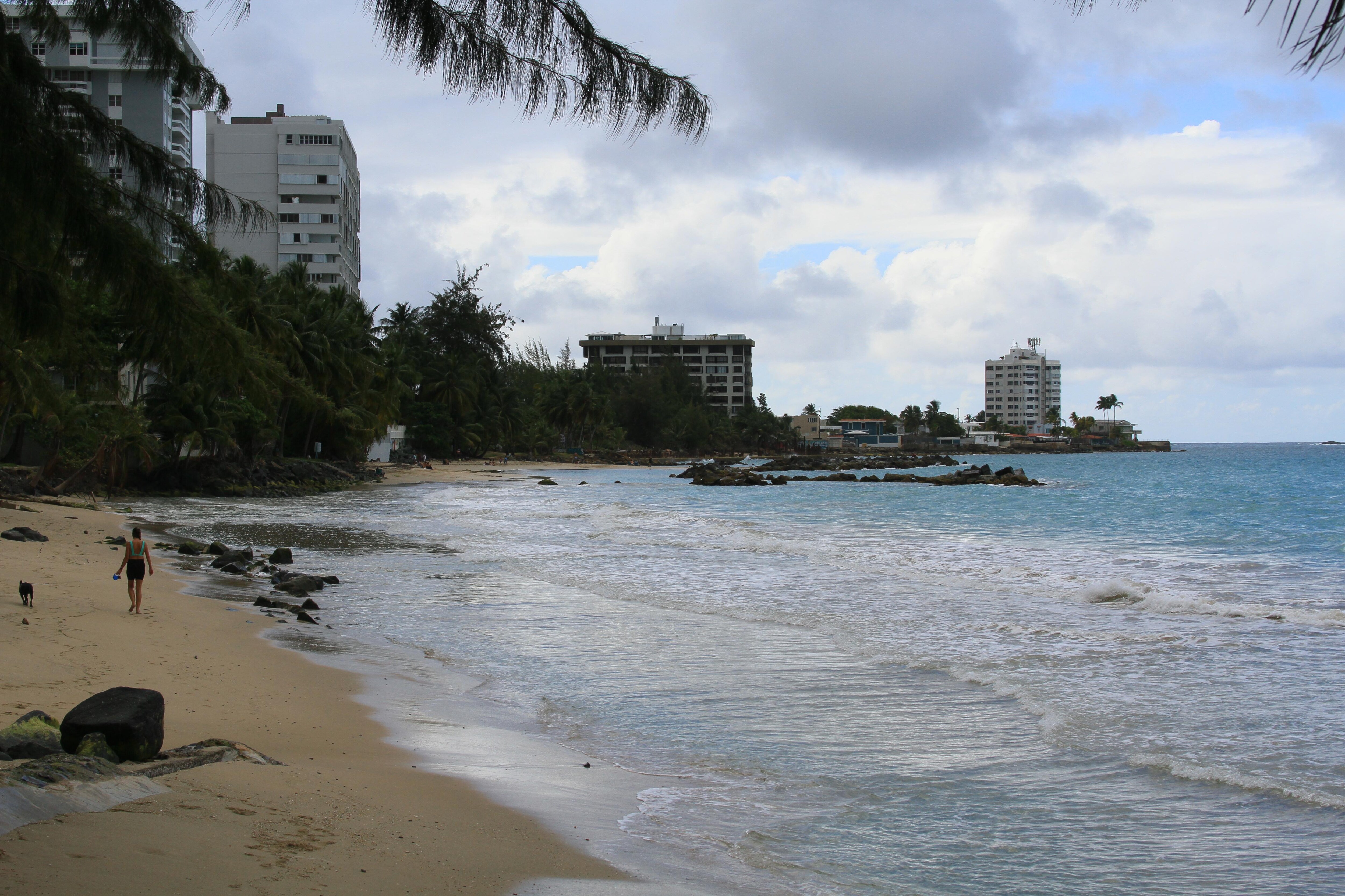 right out side the beach access gate, view to the left