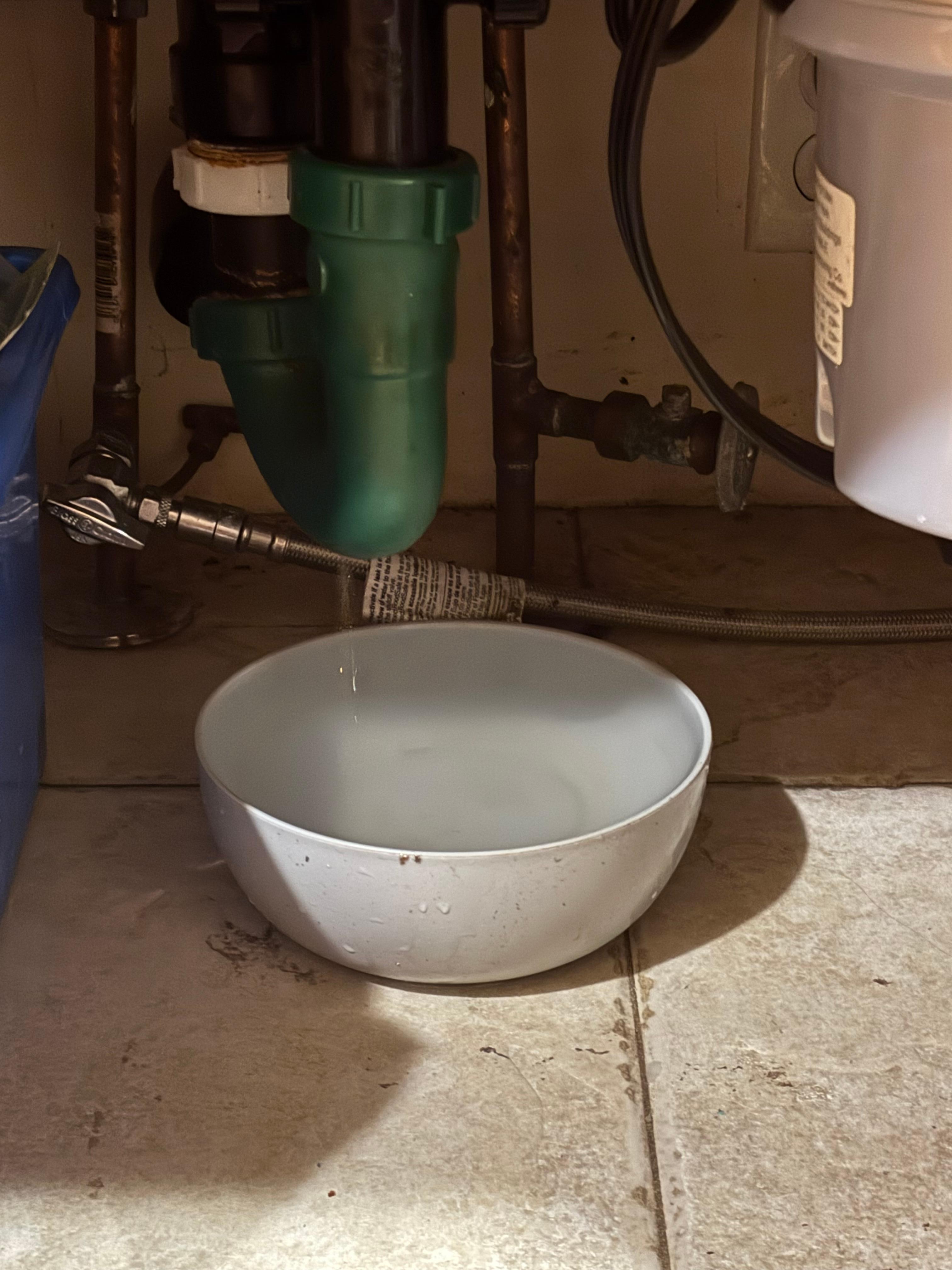Sink leaked to the point of puddles in the kitchen