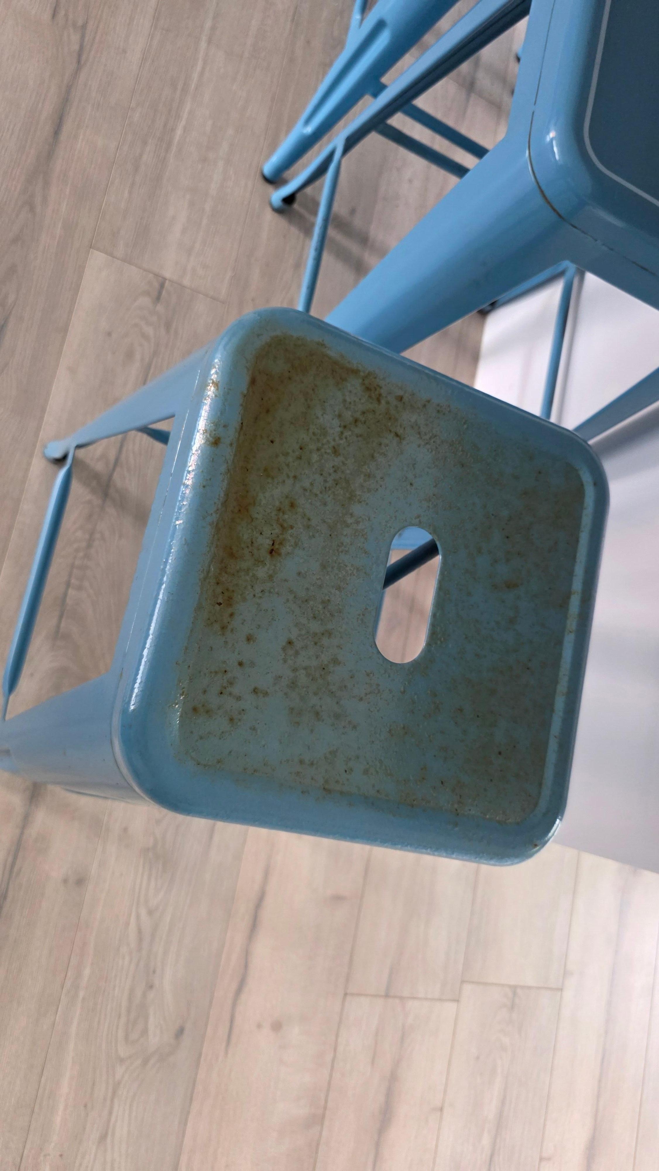 Rusted inside stool