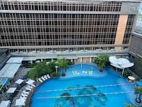 Pool view from room