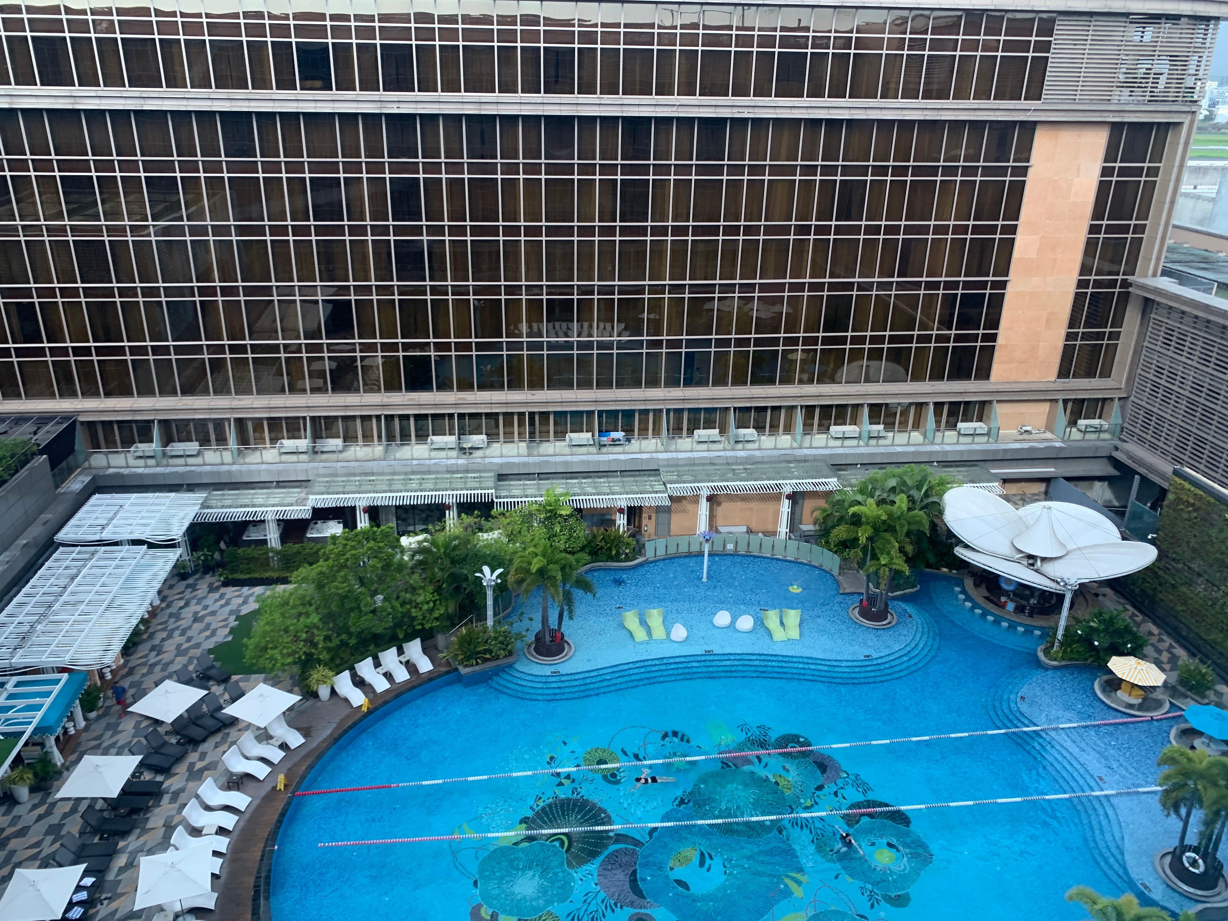 Pool view from room