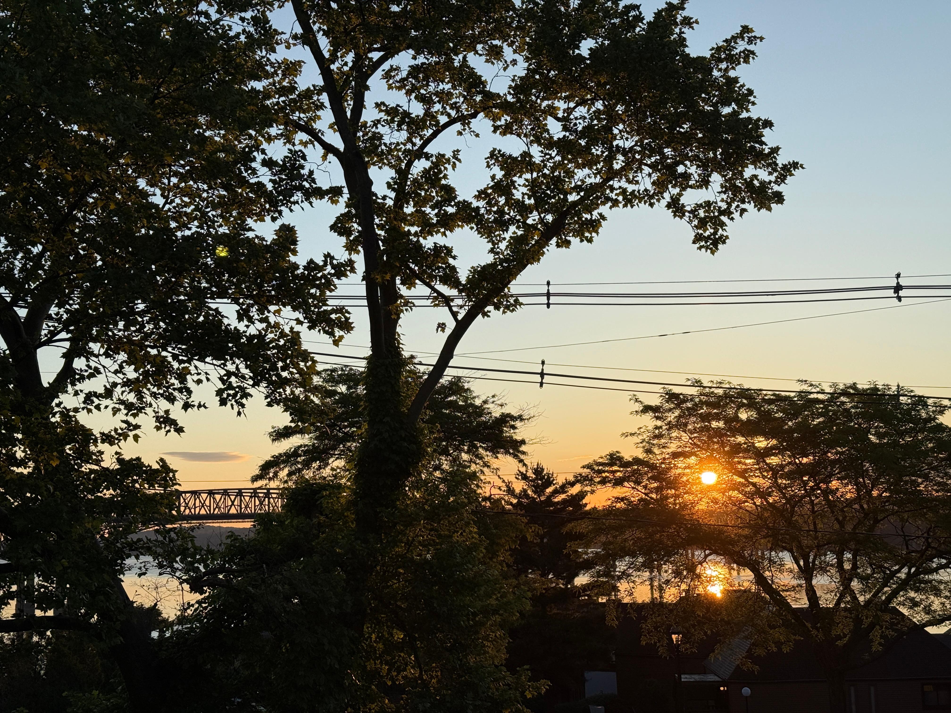 Sunrise view from upstairs unit. 