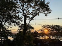 Sunrise view from upstairs unit.