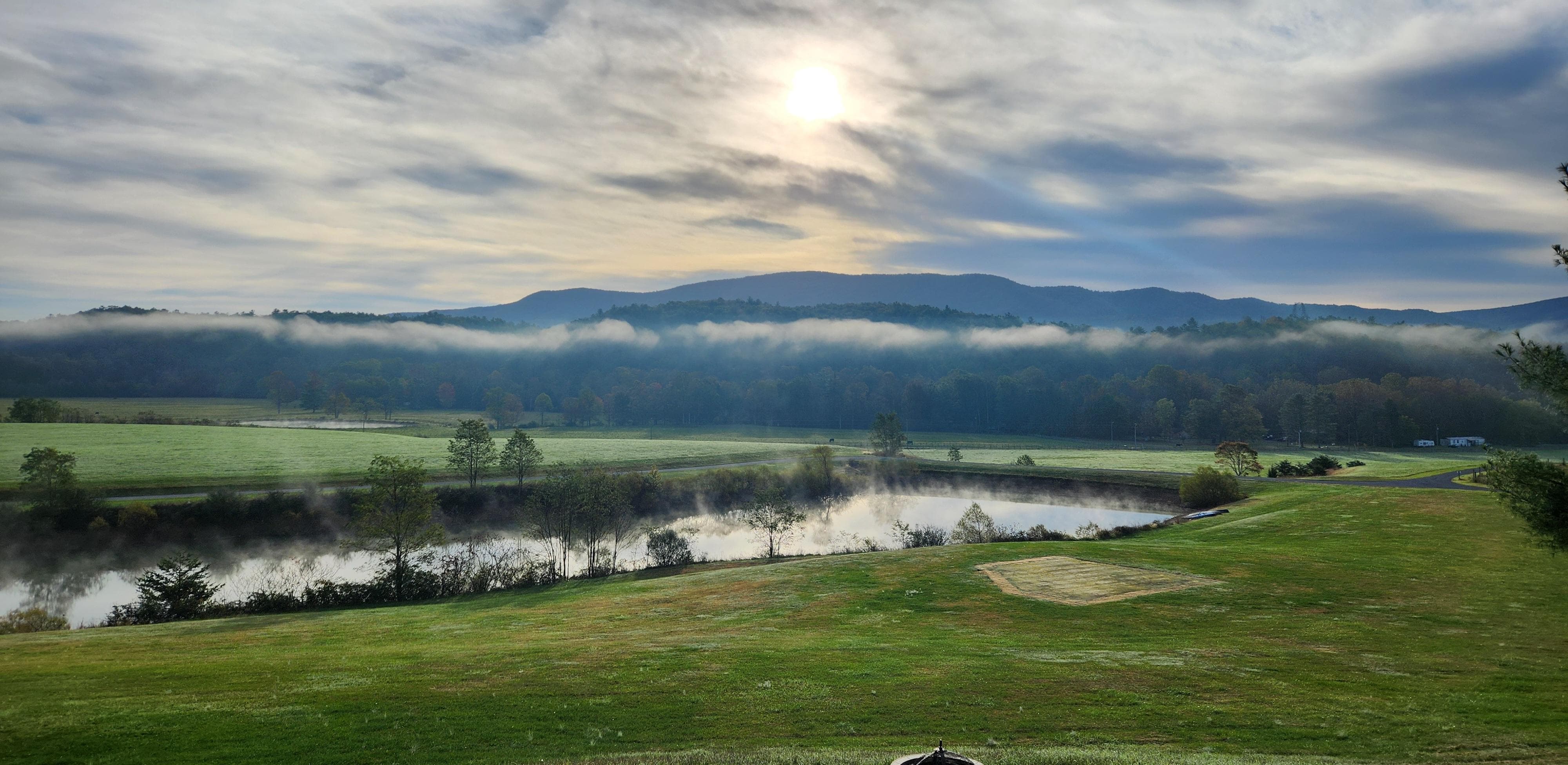 Morning view from the front porch.