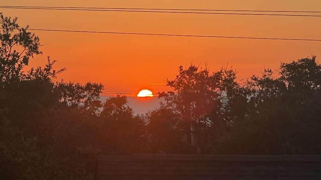 Beautiful sunrise from balcony 