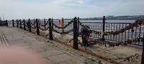 Padlocks at the dock end before Mersey trip.