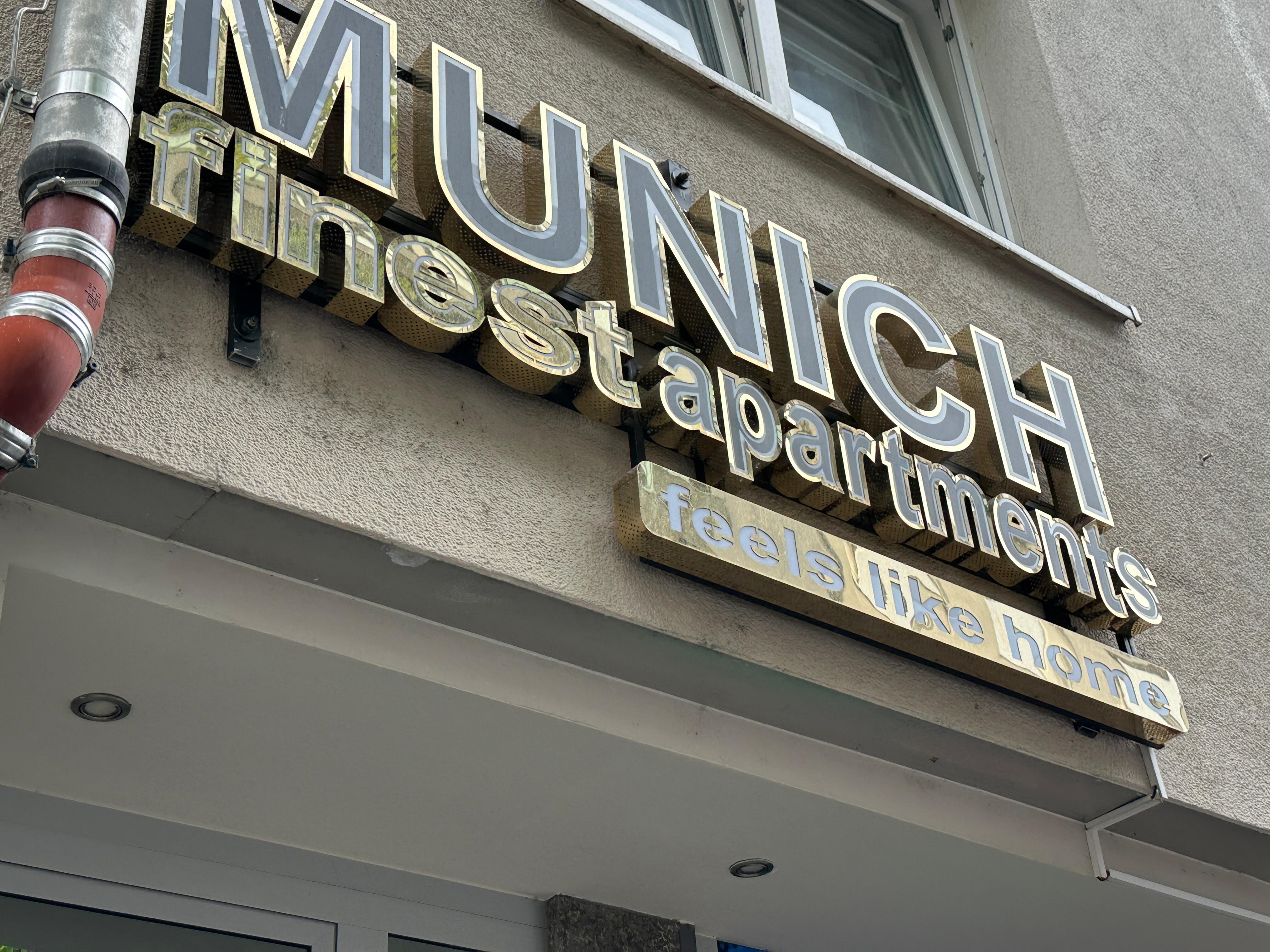 Door to apt is under this sign and a wonderful cafe for morning coffee is just steps around the corner.