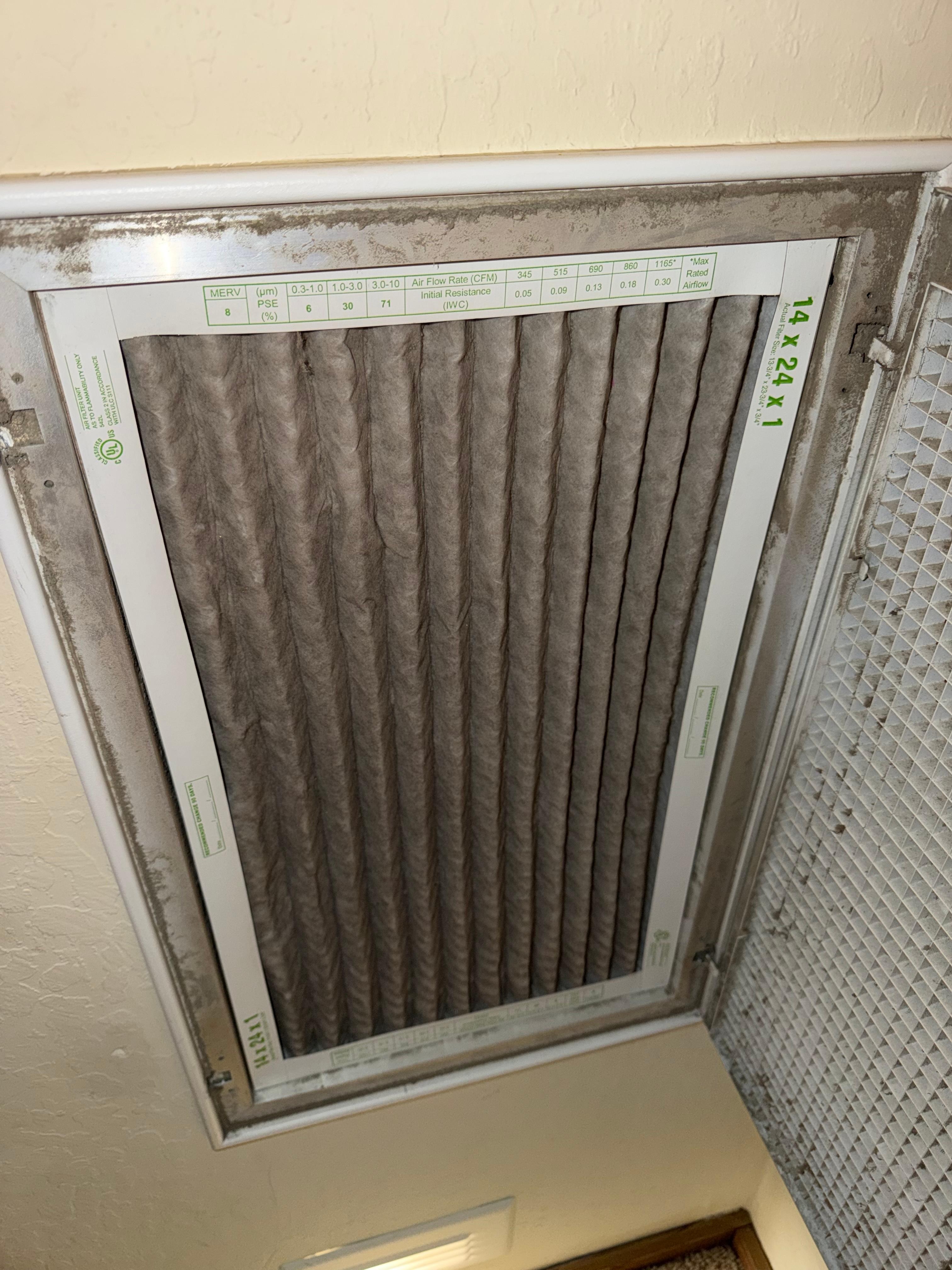 Example of the super clogged air filter.