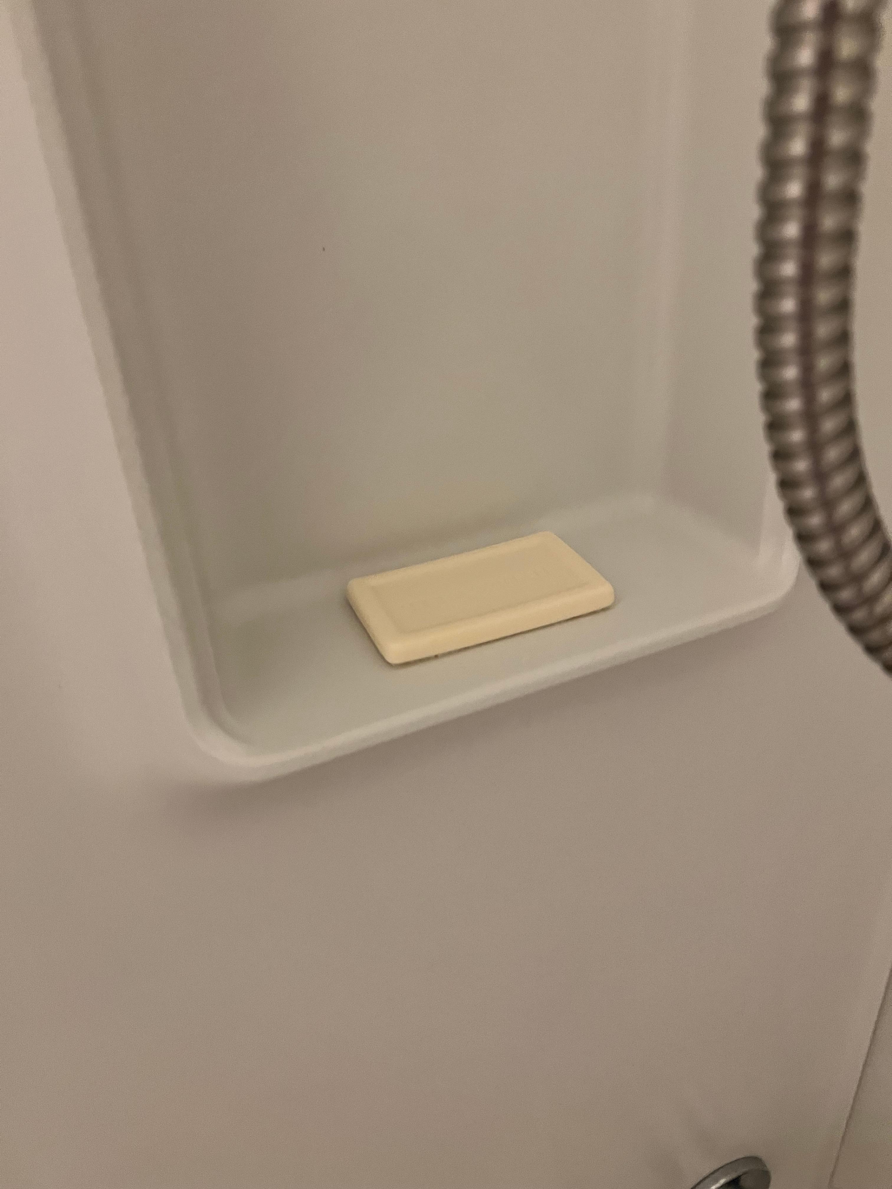 Used soap in shower at check-in