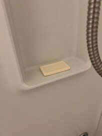 Used soap in shower at check-in