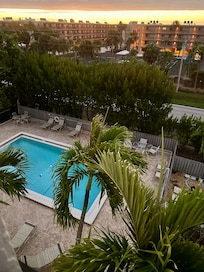 View from the condo of the pool