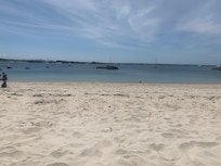 Beach at the bottom of the house- great for swimming