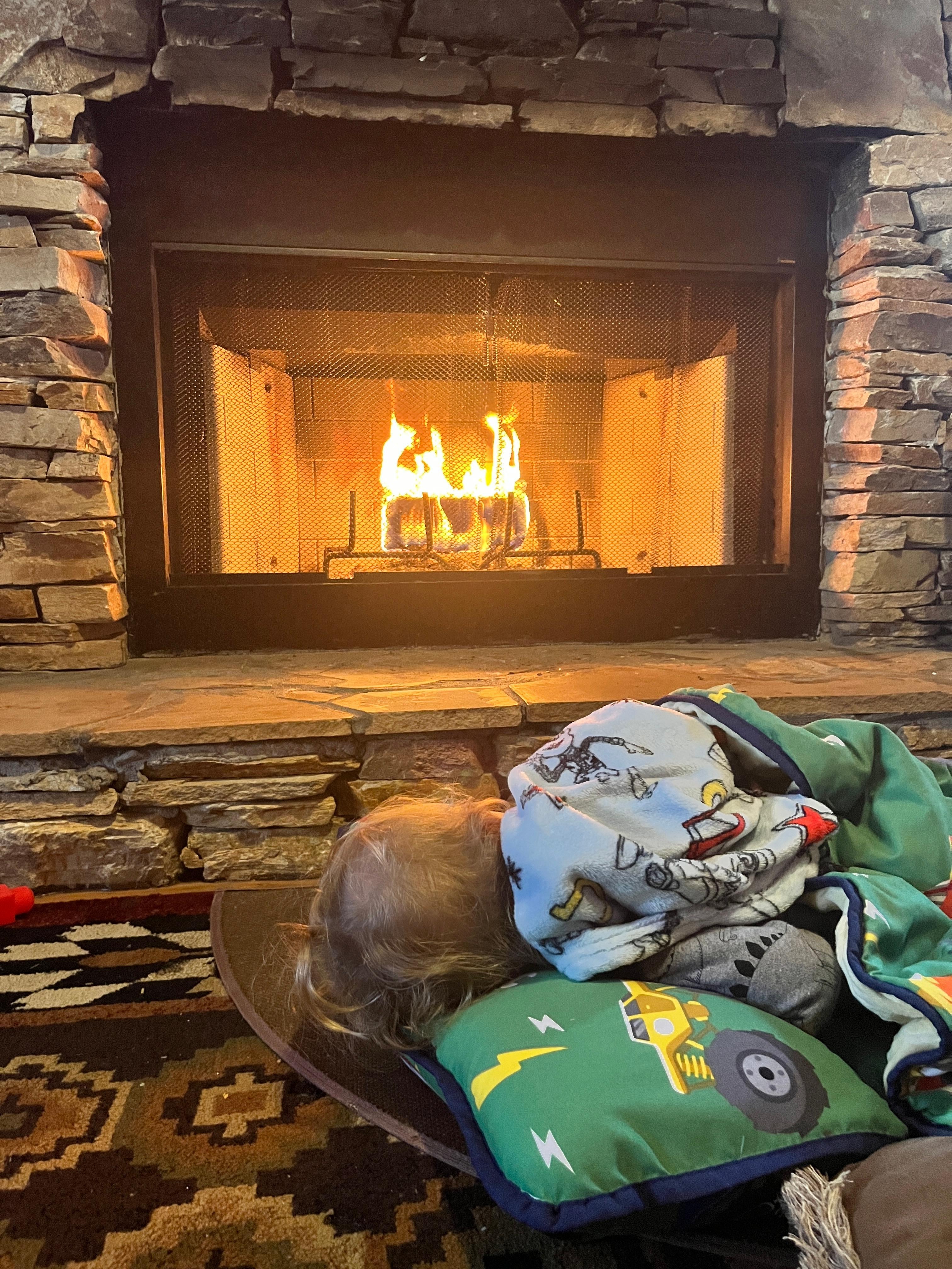 Our little one LOVED the fireplace ❤️