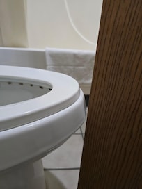 The bathroom was very small and tight to get in and out of.